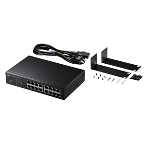 【訳あり 新品】スイッチングハブ（Giga対応・最大16ポート・LAN・ループ検知機能付き） LAN-GIGAH16L サンワサプライ ※箱にキズ、汚れあり