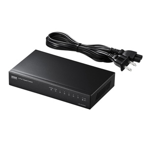 【訳あり 新品】スイッチングハブ（Giga対応・最大5ポート・LAN・ループ検知機能付き） LAN-GIGAH5L サンワサプライ ※箱にキズ、汚れあり