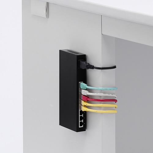 スイッチングハブ（Giga・LAN・電源内蔵・小型・ループ検知機能・金属筐体・最大8ポート） LAN-GIGAH8L サンワサプライ