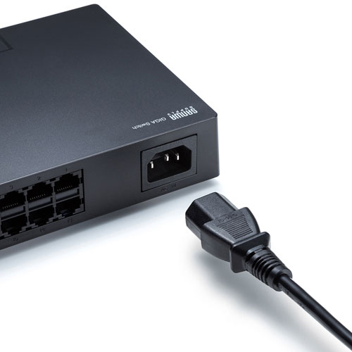 スイッチングハブ(ギガビット・24ポート・ループ検知・電源内蔵・マグネット付き・壁掛け対応・静音・ブラック） LAN-GIGAP2402BK サンワサプライ