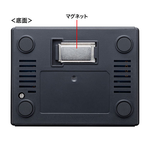 スイッチングハブ(ギガビット対応 ・3ポート・マグネット付き・小型・ループ検知・ブラック） LAN-GIGAP301BK サンワサプライ