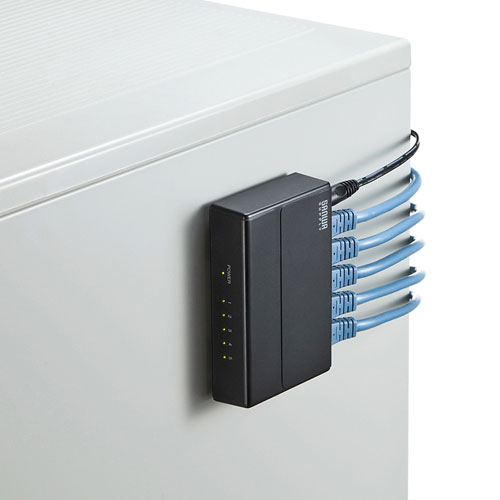 スイッチングハブ(ギガビット・5ポート・マグネット付き・ループ検知・1000BASE-T対応） LAN-GIGAP501BK サンワサプライ