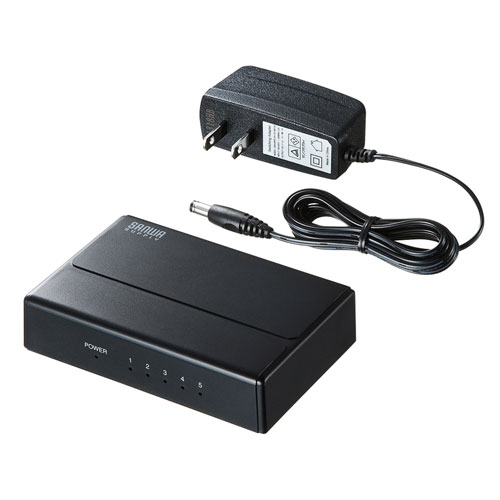 スイッチングハブ(ギガビット・5ポート・マグネット付き・ループ検知・1000BASE-T対応） LAN-GIGAP501BK サンワサプライ