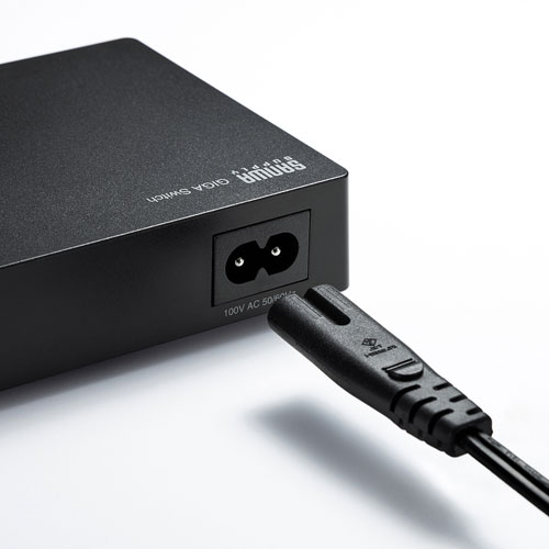 スイッチングハブ(5ポート・ギガビット・ループ検知機能・マグネット付き・電源内蔵) LAN-GIGAP502BK サンワサプライ