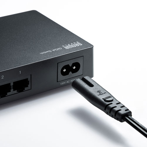 スイッチングハブ(ギガビット・8ポート・マグネット付き・電源内蔵) LAN-GIGAP802BK サンワサプライ