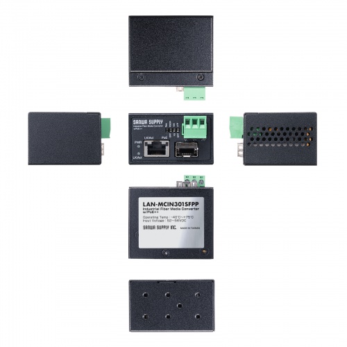 産業用光メディアコンバータ（Gigabit対応・PoE++・最大90W給電・SFP対応）