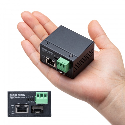 産業用光メディアコンバータ（Gigabit対応・PoE++・最大90W給電・SFP対応）