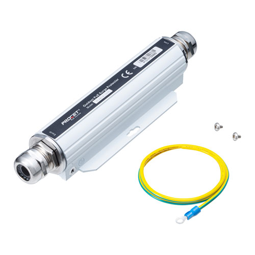 屋外用サージプロテクタ（10Giga、PoE対応）LAN-NF10GPOE