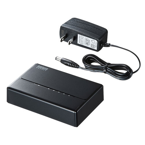 スイッチングハブ(5ポート・マグネット付き） LAN-SWHP501BK サンワサプライ