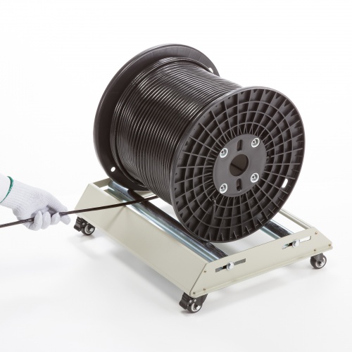 ケーブルドラムローラー 耐荷重150kg ドラム径100～600mm ドラム幅最大500mm対応 LAN-TL23