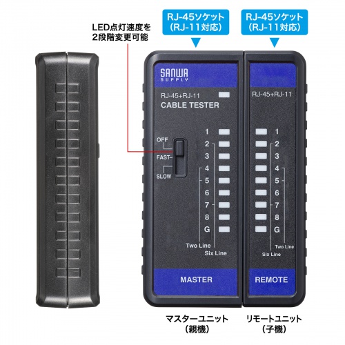 新品 LANケーブルテスター E-7501 断線・ショートのテストに必携 E-7501 LANケーブルテスター｜電設工具のメーカー。（株