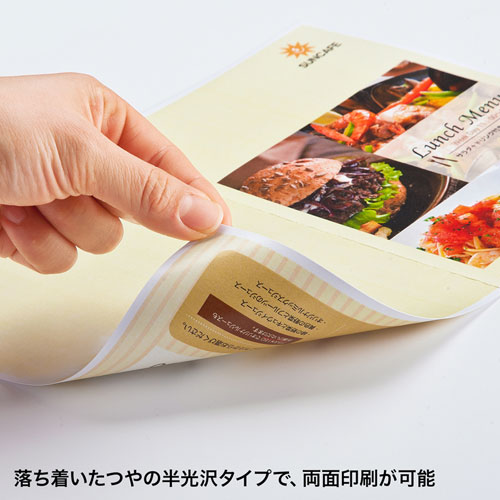 カラーレーザー用耐水紙（A4・半光沢・特厚0.21mm・25枚）