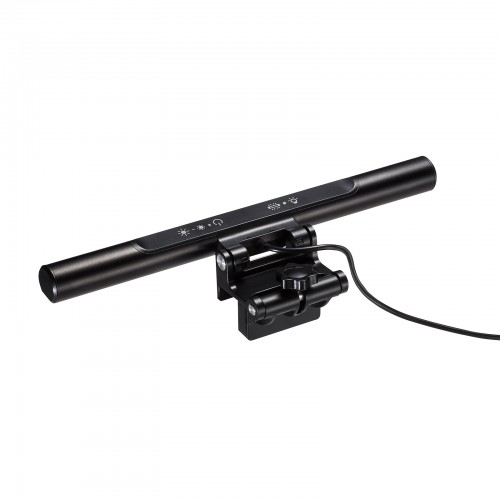 ノートPC用LEDライト（クリップ式LEDライト・色温度5段階・明るさ無段階・USB給電・オンライン会議・ブラック）