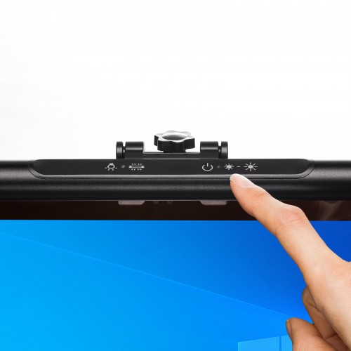 ノートPC用LEDライト（クリップ式LEDライト・色温度5段階・明るさ無段階・USB給電・オンライン会議・ブラック）