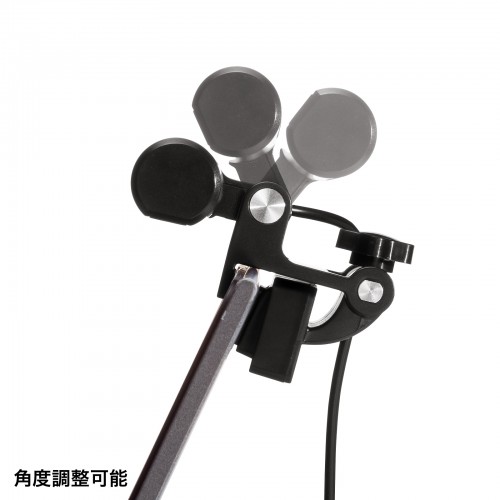 ノートPC用LEDライト（クリップ式LEDライト・色温度5段階・明るさ無段階・USB給電・オンライン会議・ブラック）