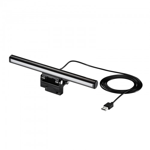 ノートPC用LEDライト（クリップ式LEDライト・色温度5段階・明るさ無段階・USB給電・オンライン会議・ブラック）