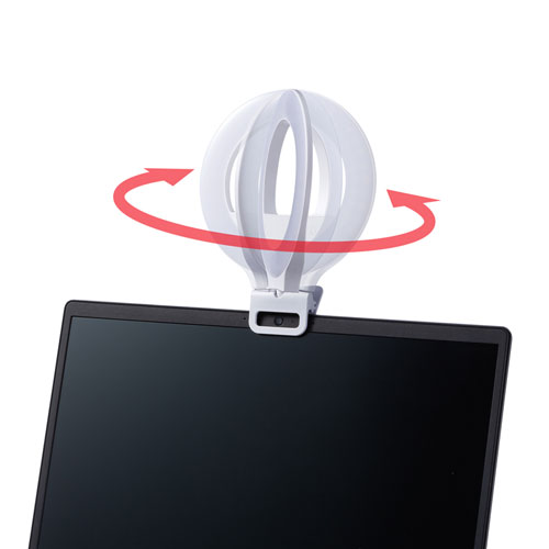 LEDリングライト（クリップタイプ・角度調整・自撮り・スマホ/タブレット取付・色調整・USB充電式・テレビ会議・Zoom・Youtube・TikTok・Skype）