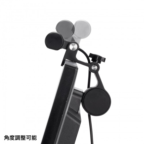 液晶モニター用LEDライト（クリップ式LEDライト・40cm・色温度5段階・明るさ無段階・USB給電・オンライン会議・ブラック）LED-CLP3UBK