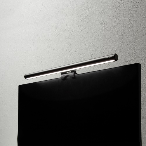 液晶モニター用LEDライト（クリップ式LEDライト・40cm・色温度5段階・明るさ無段階・USB給電・オンライン会議・ブラック）LED-CLP3UBK