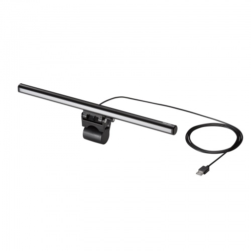 液晶モニター用LEDライト（クリップ式LEDライト・40cm・色温度5段階・明るさ無段階・USB給電・オンライン会議・ブラック）LED-CLP3UBK