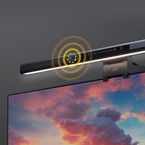 デスクライト(USBライト・モニターライト・バーライト・センサー搭載・最大190ルーメン・色温度調整・明るさ無段階・幅45cm・ブラック)