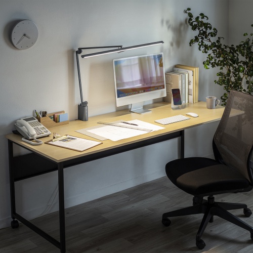 デスクライト（LEDデスクライト・クランプ・ライトスタンド・コンセント・900ルーメン・調光・3関節・おすすめ・おしゃれ・目に優しい・ガンメタリック） LED-DESK2GM サンワサプライ