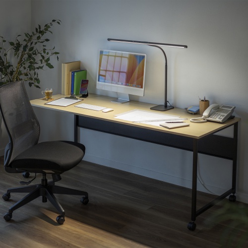 デスクライト（LED・ライトスタンド・5段階調光・コンセント・1100ルーメン・フレキシブルアーム） LED-DESK3BK サンワサプライ
