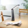 LEDデスクライト（充電式・コードレス・USB Type-C・折りたたみ・コンパクト・無段階調光・3段階調色・目に優しい・卓上ライト・角度調節・読書灯・学習机・テレワーク・ベッドサイド・ブラック）