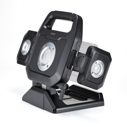 作業灯（LED投光器・ワークライト・充電式・3000ルーメン・高輝度・マグネット・フック対応・折りたたみ・工場・現場・防災）