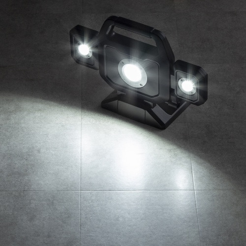 作業灯（LED投光器・ワークライト・充電式・3000ルーメン・高輝度・マグネット・フック対応・折りたたみ・工場・現場・防災）