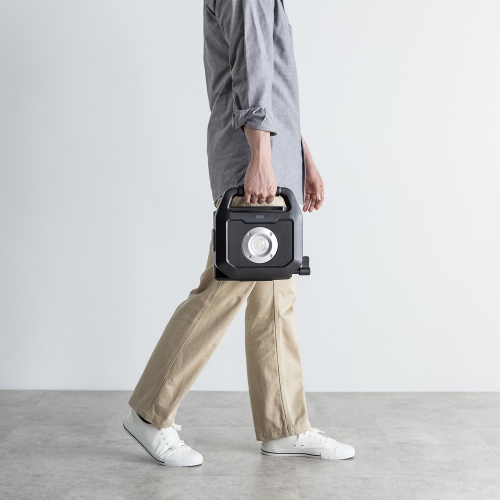 作業灯（LED投光器・ワークライト・充電式・3000ルーメン・高輝度・マグネット・フック対応・折りたたみ・工場・現場・防災）