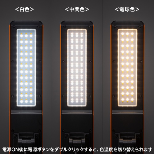 作業灯（LED・充電式・防水・折りたたみ・スタンド・1300ルーメン・高さ・角度調整）