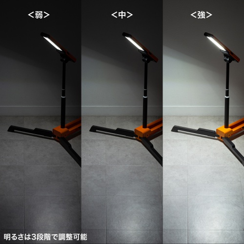 作業灯（LED・充電式・防水・折りたたみ・スタンド・1300ルーメン・高さ・角度調整）
