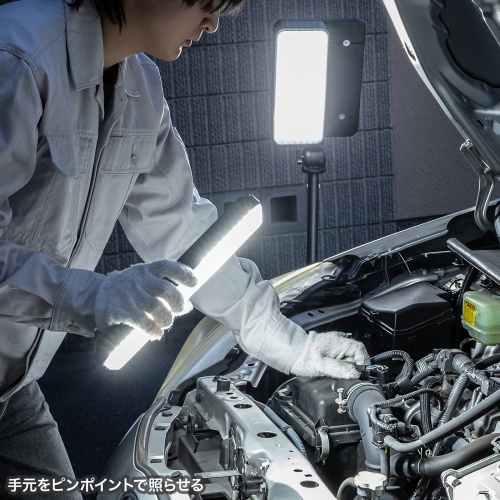 LED投光器（充電式・屋外・三脚付・USB充電・ソーラー充電対応・3000ルーメン・LED着脱可能）