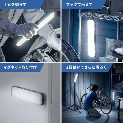LED投光器（充電式・屋外・三脚付・USB充電・ソーラー充電対応・3000ルーメン・LED着脱可能）