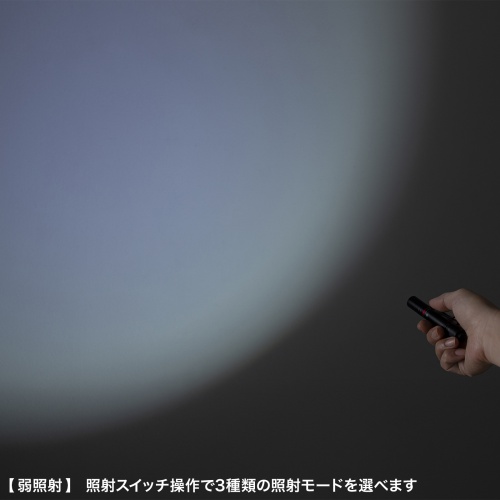 LEDペン型ライト（充電式・USBType-C充電・乾電池対応・照射切替可能・ショートタイプ）