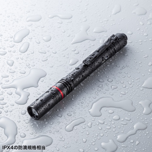 LEDペン型ライト（充電式・USBType-C充電・乾電池対応・照射切替可能・ロングタイプ）