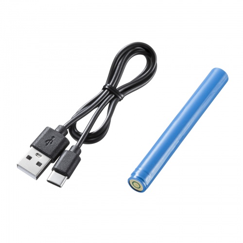 LEDペン型ライト（充電式・USBType-C充電・乾電池対応・照射切替可能・ロングタイプ）