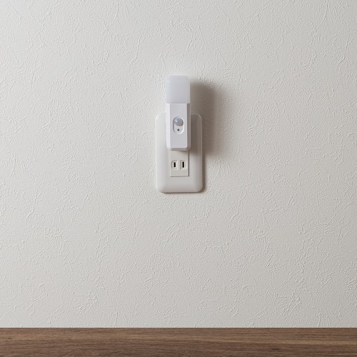 人感センサー付きLEDライト（足元灯・ナイトライト・停電時自動点灯ライト・自動消灯・手持ちライト・小型・充電式・直挿し・AC電源・プラグ回転・屋内用）