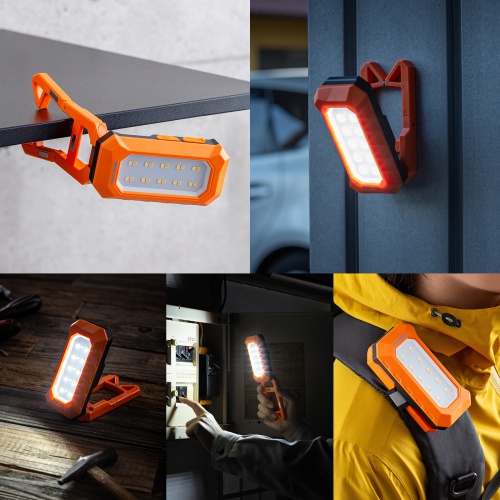 作業灯（LED・充電式・防水・小型・クリップ・マグネット付・500ルーメン・スタンド・手持ちライト）