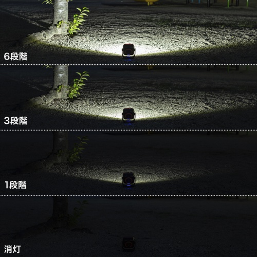 LEDライト（充電式・作業灯・マグネット・スタンド設置・防水IPX6・1300ルーメン・無段階調光・角度調整可能）