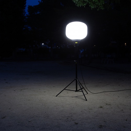 LEDバルーンライト（消費電力240W・38400lm・高さ調整可能・屋外対応・工事現場・カバー2種類・ケーブル長5m）