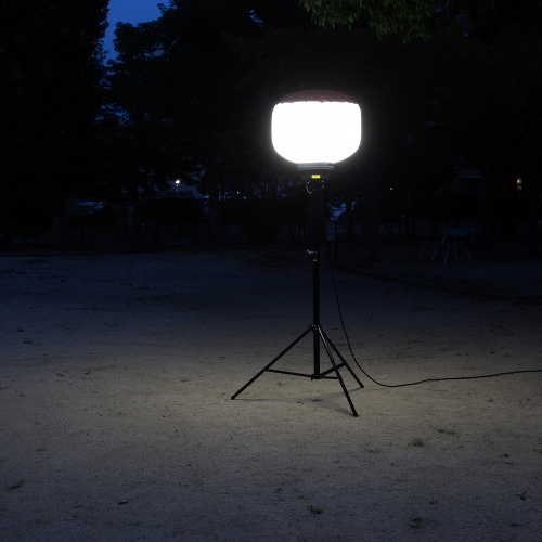 LEDバルーンライト（消費電力240W・38400lm・高さ調整可能・屋外対応・工事現場・カバー2種類・ケーブル長5m）