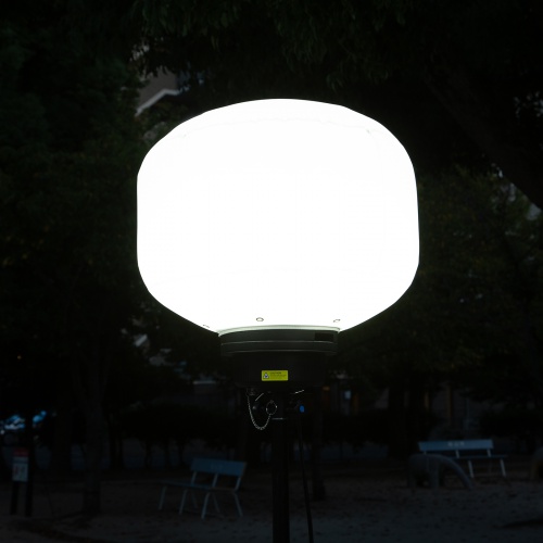 LEDバルーンライト（消費電力240W・38400lm・高さ調整可能・屋外対応・工事現場・カバー2種類・ケーブル長5m）