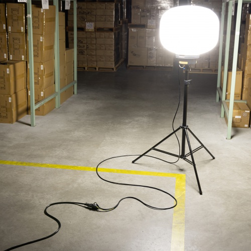 LEDバルーンライト（消費電力240W・38400lm・高さ調整可能・屋外対応・工事現場・カバー2種類・ケーブル長5m）