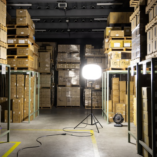 LEDバルーンライト（消費電力240W・38400lm・高さ調整可能・屋外対応・工事現場・カバー2種類・ケーブル長5m）