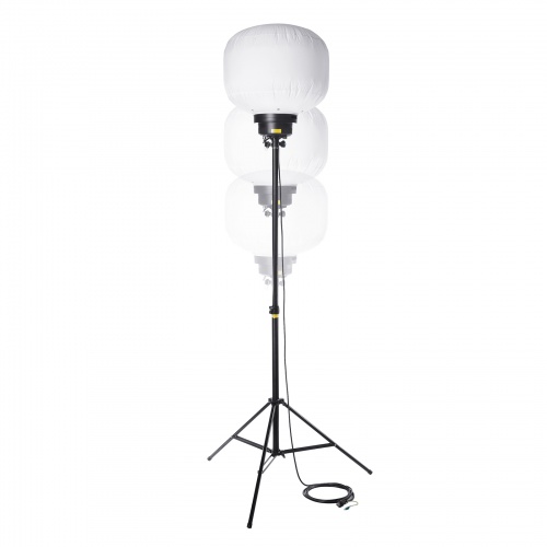 LEDバルーンライト（消費電力240W・38400lm・高さ調整可能・屋外対応・工事現場・カバー2種類・ケーブル長5m）