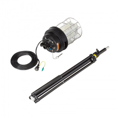 LEDバルーンライト（消費電力240W・38400lm・高さ調整可能・屋外対応・工事現場・カバー2種類・ケーブル長5m）