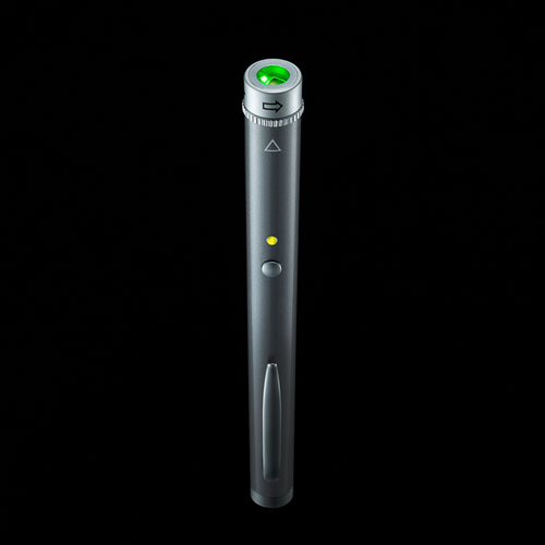 レーザーポインター（グリーンレーザー・照射形状可変・4パターン・ペン型・クリップ付き・持ち運び・会議・プレゼン・発表・クラス2） LP-GL1018GY サンワサプライ