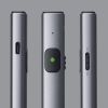 レーザーポインター（緑・USB充電式・PSC認証・グリーンレーザー・Type-C・ストラップホール・スリム・グレー）